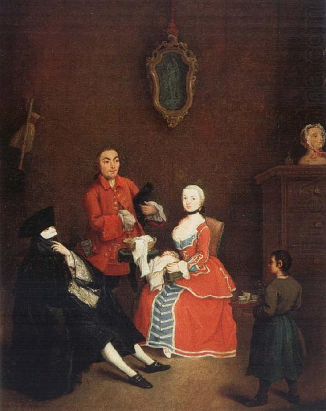 Pietro Longhi Visit of the Bauta china oil painting image